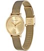 Color:Gold - Image 2 - Women's Bee Ultra Quartz Analog Gold Stainless Steel Mesh Bracelet Watch