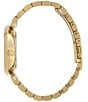 Color:Gold - Image 3 - Women's Floral T-Bar Quartz Analog Gold Stainless Steel Bracelet Watch