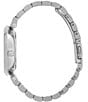 Color:Silver - Image 3 - Women's Floral T-Bar Quartz Analog Stainless Steel Bracelet Watch