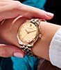 Color:Carnation Gold - Image 4 - Women's Starlight Quartz Analog Carnation Gold Stainless Steel Bracelet Watch