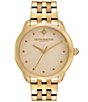 Color:Gold - Image 1 - Women's Starlight Quartz Analog Gold Stainless Steel Bracelet Watch