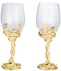 Olivia Riegel Serpentina Novelty Wine Glass, Set of 2, Color:Gold - Image 1