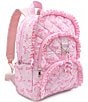 Omg! Accessories Bow Printed Ruffled Quilted Large Backpack - Image 2
