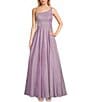 Color:Lavender - Image 1 - One Shoulder Glitter Ball Gown