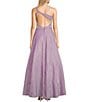 Color:Lavender - Image 2 - One Shoulder Glitter Ball Gown