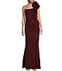 Honey and Rosie One Shoulder Ruffle Ruched Side Slit Long Dress,Specials : American Fashion Style Bags On Sale