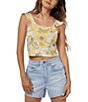 Color:Mimosa - Image 1 - Andy Floral Flutter Sleeve Knit Tank Top