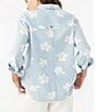 Color:Chambray - Image 2 - Antoni Floral Print Button Down Shirt