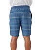 Color:Copen Blue - Image 2 - Bavaro Yarn-Dyed-Stripe Fleece 19#double; Outseam Shorts