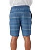 O'Neill Bavaro Yarn-Dyed-Stripe Fleece 19#double; Outseam Shorts, Color:Copen Blue - Image 2