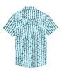 Color:Turquoise - Image 2 - Big Boys 8-20 Short Sleeve Oasis Eco Printed Button-Up Shirt
