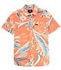 Color:Coral - Image 1 - Big Boys 8-20 Short Sleeve Oasis Eco Printed Button-Up Shirt
