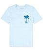 Color:Sky Blue Heather - Image 2 - Big Boys 8-20 Short Sleeve Tube Wave T-Shirt