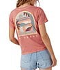 Color:Canyon Rose - Image 1 - Collegiate Ocean Views Graphic T-Shirt