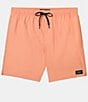 Color:Coral - Image 1 - Hermosa Elastic Waist 17#double; Outseam Stretch Volley Shorts