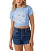 Color:Hydrangea - Image 1 - Heritage Daisy Cropped Baby Graphic T-Shirt