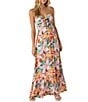 O'Neill Isadora Strapless Tropical Floral Printed Strapless Maxi Dress, Color:Floral - Image 1
