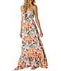 O'Neill Isadora Strapless Tropical Floral Printed Strapless Maxi Dress, Color:Floral - Image 3