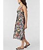 Color:Slate - Image 3 - Issy Floral Print Tie Front Midi Dress