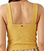 Color:Mimosa - Image 2 - Jayde Twist Front Cut-Out Cropped Textured Knit Tank Top