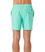 Color:Aqua - Image 2 - Lennox Hermosa Solid 17#double; Outseam Volley Shorts