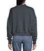 Color:Slate - Image 2 - Moment Relaxed Cropped Fit Graphic Sweatshirt