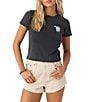 O'Neill Palm Meadow Short Sleeve Cropped Graphic T-Shirt, Color:Washed Black - Image 2