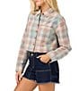 O'Neill Plaid Long Sleeve Cropped Corduroy Shirt - Image 3