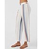Color:Winter White - Image 3 - Raegen Mid Rise Solid/Ombre-Stripe Cropped Flare Leg Pants