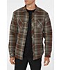 Color:Brown - Image 1 - Redmond Long-Sleeve Yarn-Dyed-Plaid Flannel Shirt Jacket