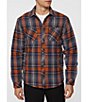 Color:Adobe - Image 1 - Redmond Long-Sleeve Yarn-Dyed-Plaid Flannel Shirt Jacket