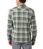 O'Neill Redmond Yarn Dyed Plaid Long Sleeve Flannel Shirt, Color:Sage - Image 2