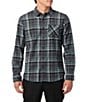 O'Neill Redmond Yarn Dyed Plaid Long Sleeve Flannel Shirt, Color:Graphite - Image 1
