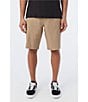 Color:Khaki - Image 1 - Reverse Solid 10#double; Outseam Hybrid Shorts