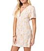 O'Neill Robin Floral Printed Short Sleeve Mini Dress - Image 3