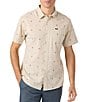 O'Neill Shields Printed Short Sleeve Dobby Shirt, Color:Light Khaki - Image 1