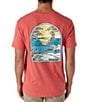 Color:Hot Red - Image 1 - Short Sleeve Chill Bones Graphic T-Shirt