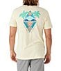 Color:Pale Yellow - Image 1 - Short Sleeve Diamond Life Graphic T-Shirt