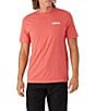 Color:Hot Red - Image 2 - Short Sleeve Side Wave Graphic T-Shirt