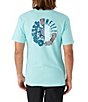 Color:Turquoise - Image 1 - Standard Fit Short Sleeve Eclipse Graphic T-Shirt