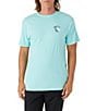 Color:Turquoise - Image 2 - Standard Fit Short Sleeve Eclipse Graphic T-Shirt