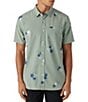 Color:Seagrass - Image 1 - Standard Fit Short Sleeve TRVLR UPF Traverse Printed Woven Shirt