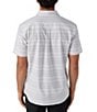 Color:Fog - Image 2 - Standard Fit Short Sleeve TRVLR UPF Traverse Striped Woven Shirt