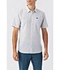 Color:White - Image 1 - Traveler UPF Traverse Striped Short Sleeve Woven Shirt