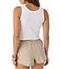 O'Neill Under The Sun Cropped Graphic Tank Top, Color:White - Image 2