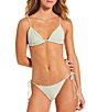 O'Neill Willow Weave Solid Texture Triangle Swim Top & Tie Side Hipster Swim Bottom - Image 2