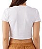 Color:White - Image 2 - Y2K Glitter Butterfly Short Sleeve Crop T-Shirt