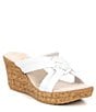 Color:White - Image 1 - Bethany Leather Wedge Slide Platform Sandals
