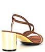Color:Bronze Leather - Image 2 - Carley Satin Rhinestone Dress Sandals