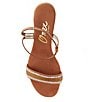 Color:Bronze Leather - Image 5 - Carley Satin Rhinestone Dress Sandals